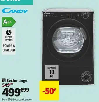 Conforama Candy  seche-linge cseh10a2dbebx-47 offre