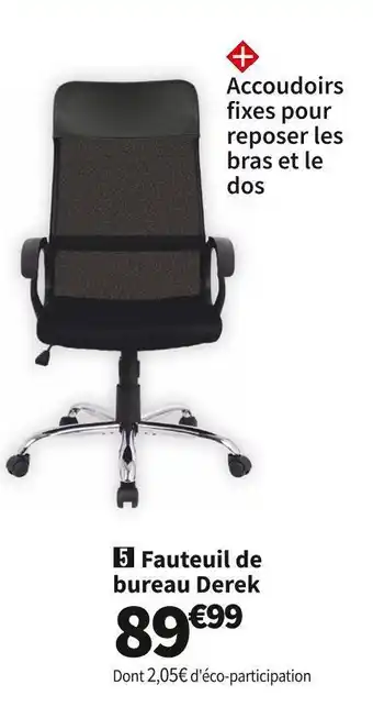 Conforama Fauteuil de bureau derek offre