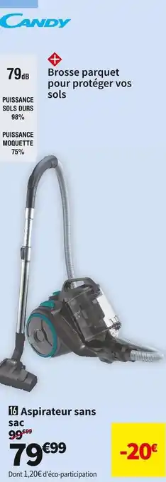 Conforama Candy aspirateur sans sac caf32par offre