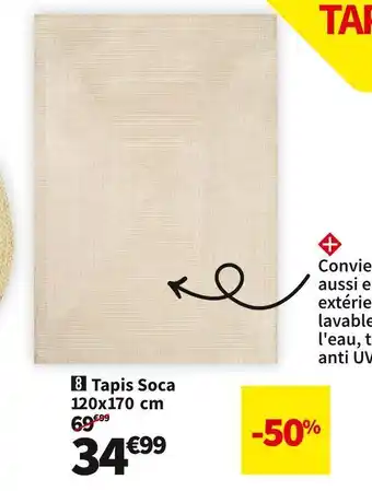 Conforama Tapis soca 120x170 cm offre