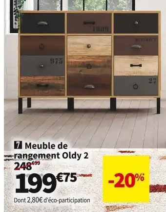 Conforama Meuble de rangement oldy 2 offre