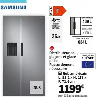 Conforama Samsung  réf. américain samsung rs6ja8810s9 offre