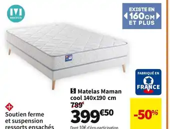 Conforama Merinos  matelas ressorts ensachés maman cool offre