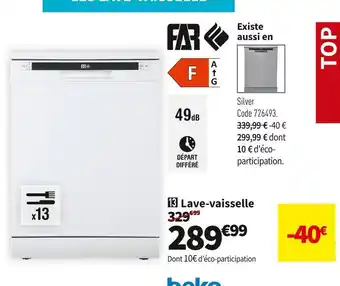 Conforama Far  lave-vaisselle far lv13c49m21w offre
