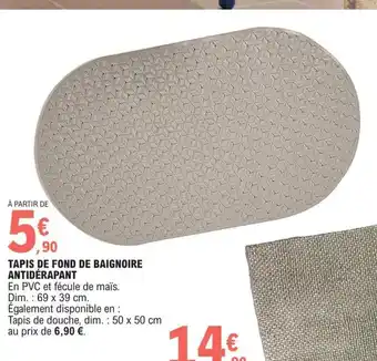E.Leclerc Tapis De Fond De Baignoire Antidérapant offre