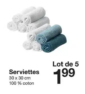 Zeeman Serviettes offre