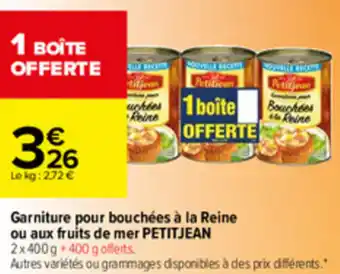 Carrefour Garniture Pour Bouchées offre