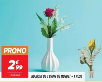 Netto Bouquet de 3 brins de muguet + 1 rose offre