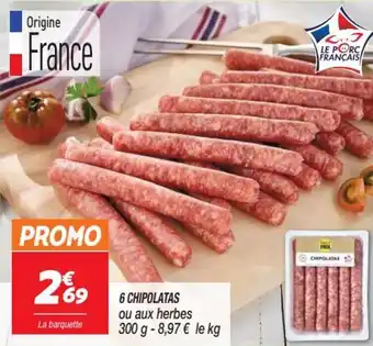 6 chipolatas