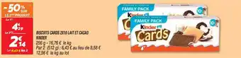 Netto Biscuits cards 2X10 lait et cacao KINDER offre