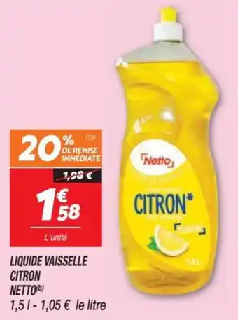 Netto Liquide vaisselle citron NETTO offre