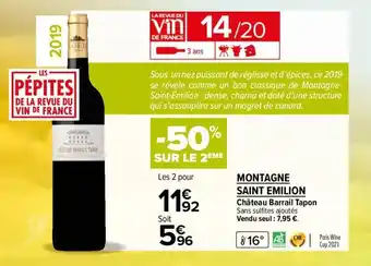 Carrefour Market Montagne saint emilion offre