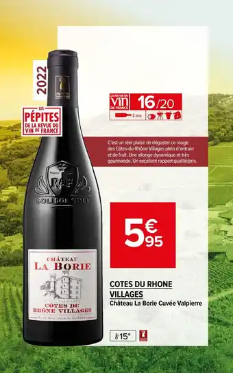Carrefour Market Cotes du rhone villages offre