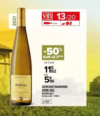 Carrefour Market Gewurztraminer demi sec offre