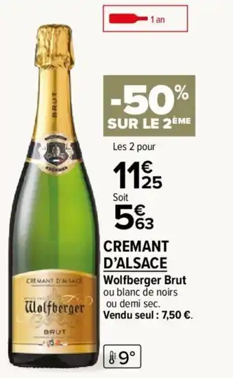 Carrefour Market Cremant d'alsace offre