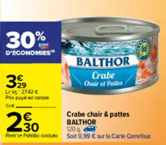 Carrefour Crabe Chair & Pattes offre