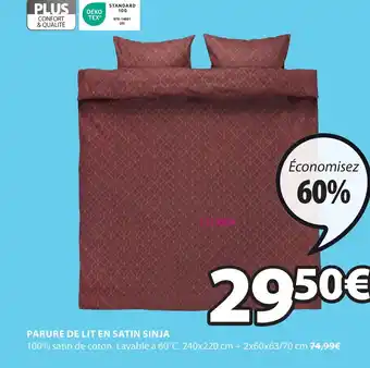 JYSK Parure de Lit en Satin Ninka offre