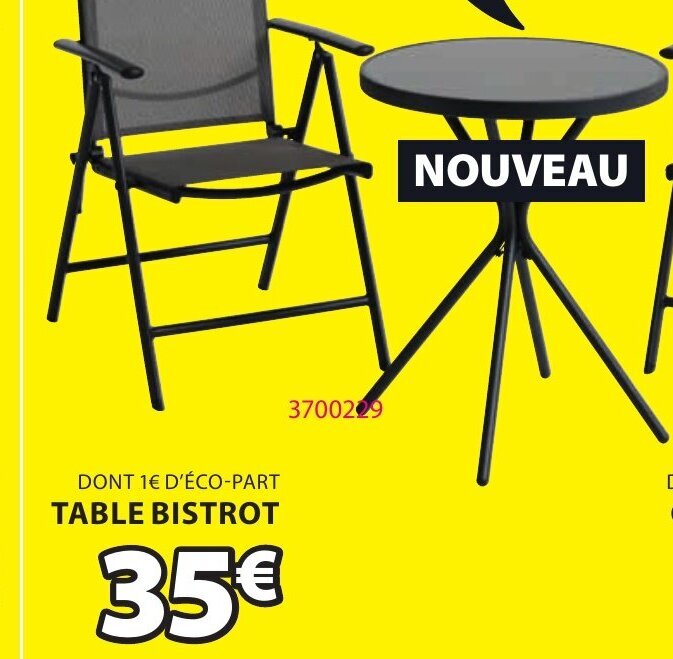 Promo Table Bistrot Radstrup chez JYSK