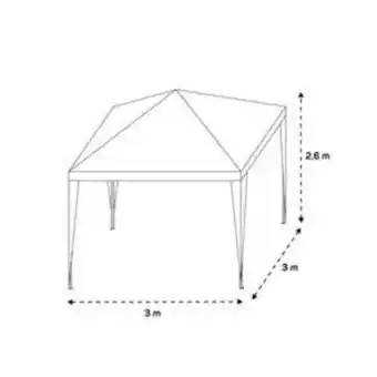 La Foir'Fouille Tonnelle polux - 3 x 3 x h 2.6 m - beige - moorea offre