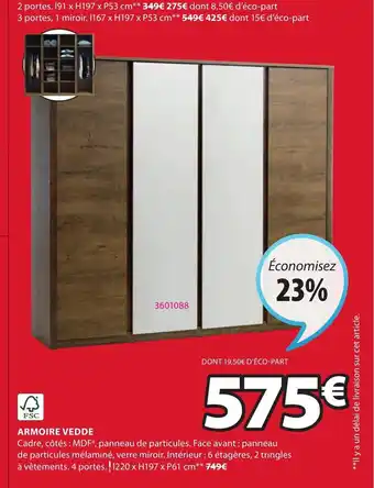 JYSK Armoire Vedde offre