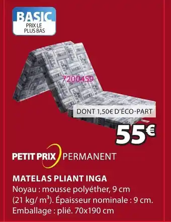 JYSK Matelas Pliant Inga offre