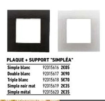 Brico Cash Plaque+ Support "Simpléa" offre