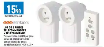 Brico Cash Lot DE 2 Prises Télécommandées + Télécommande offre