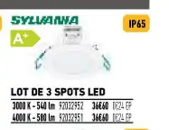 Brico Cash Lot De 3 Spots Led offre