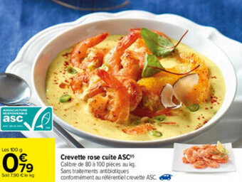 Carrefour Crevette Rose Cuite ASC offre