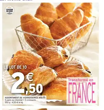 Intermarché Hyper Assortiment de viennoiseries x10 offre