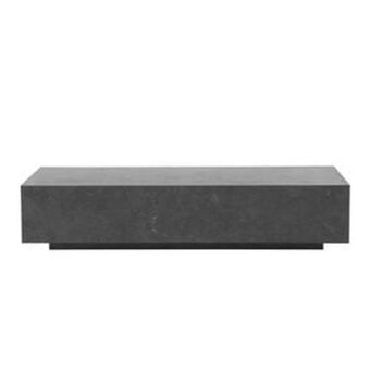 Table basse rectangulaire en pierre bleue - minéral