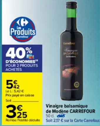 Carrefour Vinaigre Balsamique offre