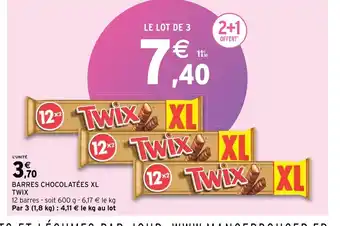Intermarché Hyper Barres chocolatees XL twix offre