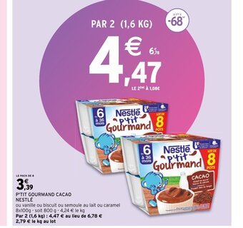 Intermarché Hyper P'Tit gourmand cacao nestle offre