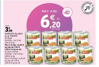 Intermarché Hyper Haricots blanc a la tomate st eloi offre