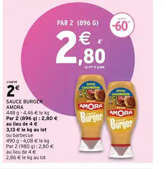 Intermarché Hyper Sauce burger amora offre