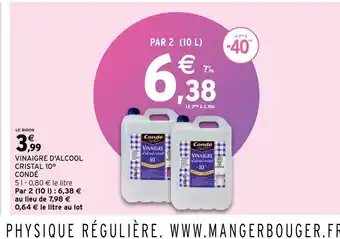 Intermarché Hyper Vinaigre d'Alcool cristal 10 conde offre