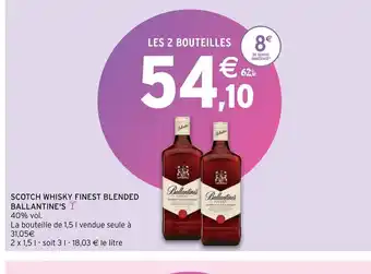 Intermarché Hyper Scotch whisky fines blended ballantine's offre