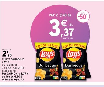 Intermarché Hyper Chips barbecue lay's offre
