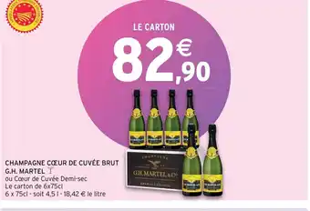 Intermarché Hyper Champagne coeur de cuvée brut G.H martel offre
