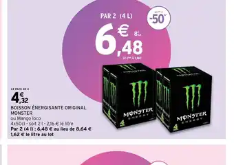 Boisson energisante original monster