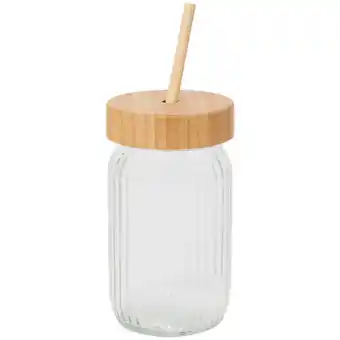 Action Gobelet avec paille en bambou et couvercle offre