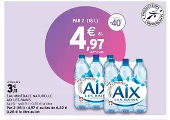 Intermarché Hyper Eau minerale naturelle aix les bains offre
