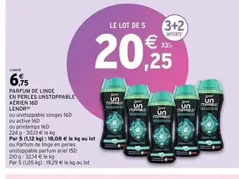 Intermarché Hyper Parfum de linge en perles unstpppable aerien 16D lenor offre