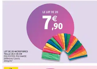 Intermarché Hyper Lot de 20 microfibres taille 35x35cm offre