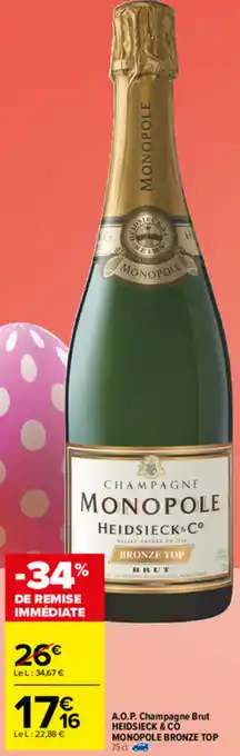 Carrefour A.O.P Champagne Brut offre