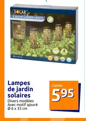 Action Lampes de jardin solaires offre