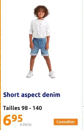 Action Short aspect denim offre