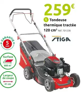 Mr Bricolage Inventiv tondeuse thermique tractée t12041ts offre
