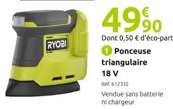 Ryobi one+ ponceuse triangulaire 18 v rps18-0